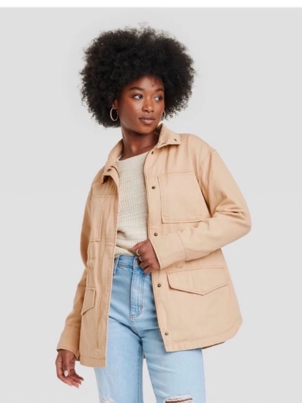 Universal Thread Tan Utility Jacket - Picture 3 of 4